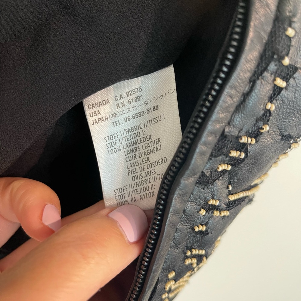 ESCADA | Rare Find! | Stunning Lambs leather Beaded Jacket - Size 36 - Picture 5 of 7